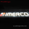 Letrero de la tienda personalizada LED 3D patrón digital letras